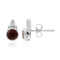 Mozambique Garnet Silver Earrings