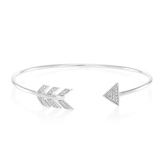White Sapphire Silver Bangle