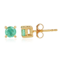 Russian Emerald Silver Earrings