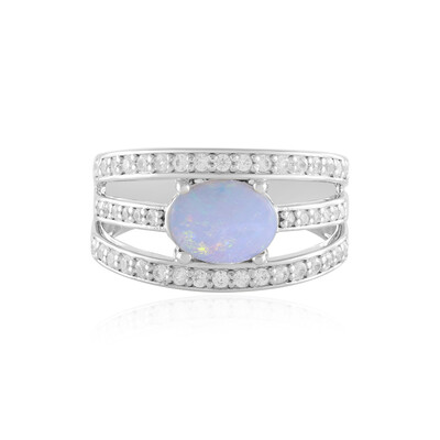 Australian Opal Silver Ring