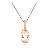 10K AAA Morganite Gold Necklace