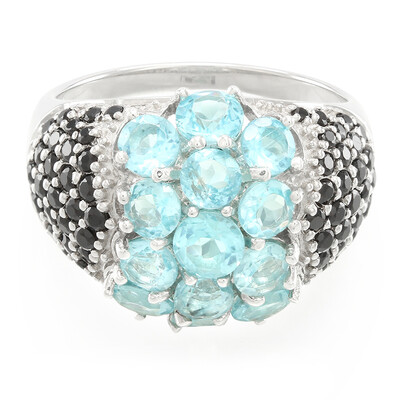 Blue Apatite Silver Ring
