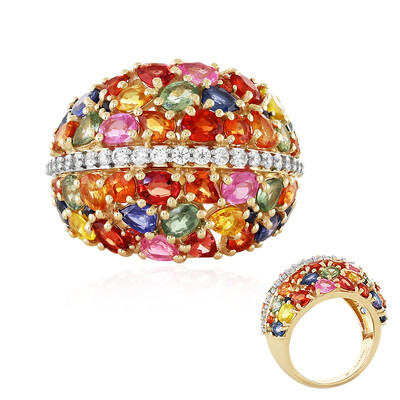 9K Orange Sapphire Gold Ring (Adela Gold)