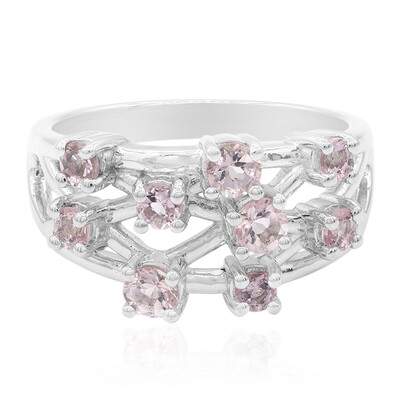 Morganite Silver Ring