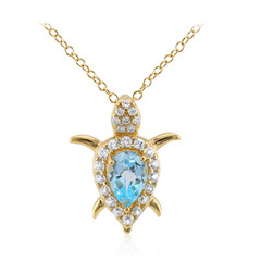 Sky Blue Topaz Silver Necklace
