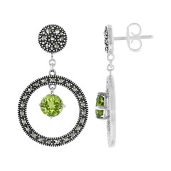 Peridot Silver Earrings