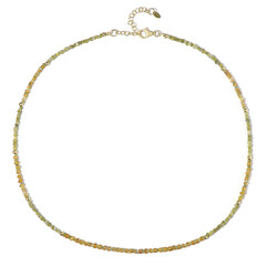 Yellow Diamond Silver Necklace (Riya)
