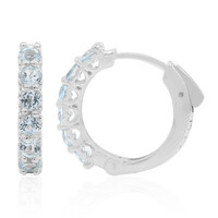Sky Blue Topaz Silver Earrings