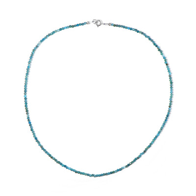 Neon Blue Apatite Silver Necklace