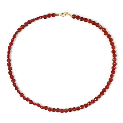 Red Onyx Silver Necklace