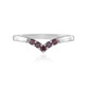 I2 Purple Diamond Silver Ring