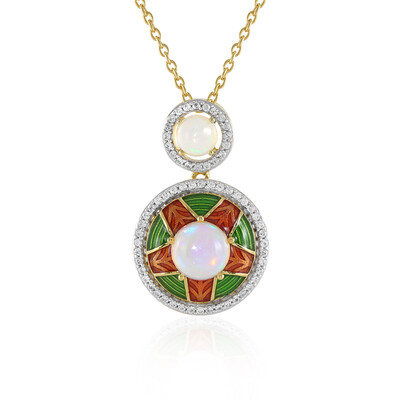 Welo Opal Silver Necklace (Adela Silber)