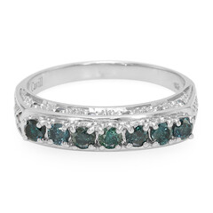 Fancy Diamond Silver Ring