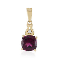 9K Magenta Garnet Gold Pendant