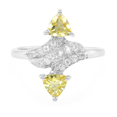 Yellow Beryl Silver Ring