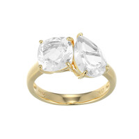 White Topaz Silver Ring
