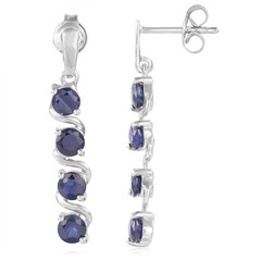 Blue Sapphire Silver Earrings