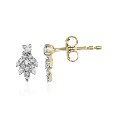 9K Flawless (F) Diamond Gold Earrings (LUCENT DIAMONDS)