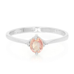Padparadscha Sapphire Silver Ring