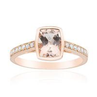 14K AAA Morganite Gold Ring (CIRARI)