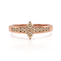 9K SI1 Argyle Rose De France Diamond Gold Ring