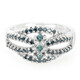 Fancy Diamond Silver Ring