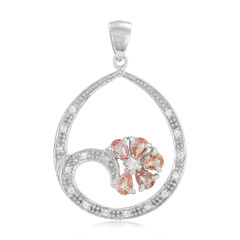 Padparadscha Sapphire Silver Pendant