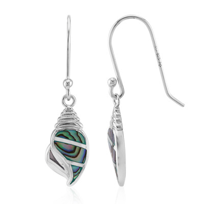 Abalone Shell Silver Earrings