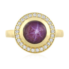 Channapatna Star Ruby Silver Ring