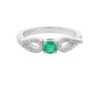Colombian Emerald Silver Ring