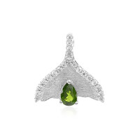 Russian Diopside Silver Pendant