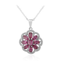 Malaya Garnet Silver Necklace