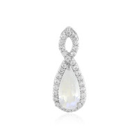 Rainbow Moonstone Silver Pendant