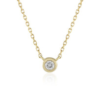9K Flawless (G) Diamond Gold Necklace (de Melo)