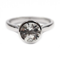 Green Amethyst Silver Ring