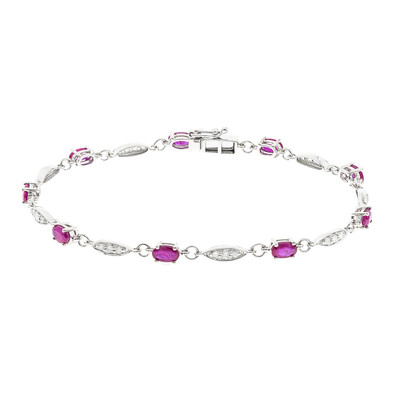 14K AAA Mozambique Ruby Gold Bracelet (CIRARI)