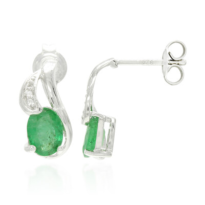 Bahia Emerald Silver Earrings
