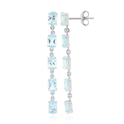 Sky Blue Topaz Silver Earrings