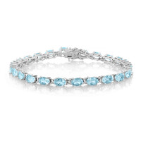 Sky Blue Topaz Silver Bracelet