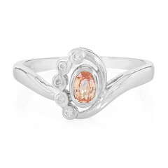 Padparadscha Sapphire Silver Ring