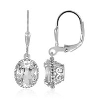 White Topaz Silver Earrings