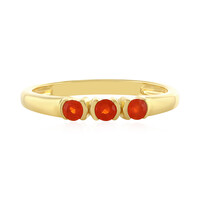 Fire Opal Silver Ring