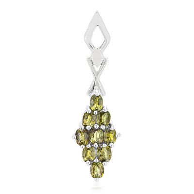 Cuprian Tourmaline Silver Pendant