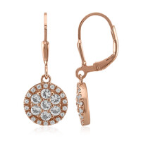 White Topaz Silver Earrings