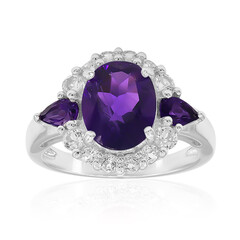 Zambian Amethyst Silver Ring