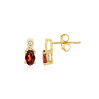 Mozambique Garnet Silver Earrings
