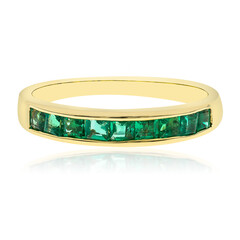14K AAA Zambian Emerald Gold Ring (CIRARI)