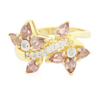 18K Unheated Padparadscha Sapphire Gold Ring (AMAYANI)