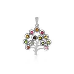 Fancy Tourmaline Silver Pendant