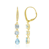 Swiss Blue Topaz Silver Earrings